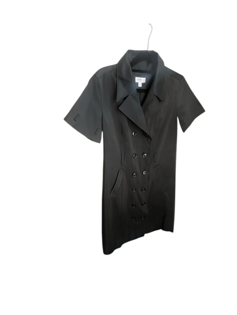 Isaac Mizrahi for Target Black Silk Blend Shirt Dress Size 16 Belted Midi Dress